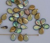 Pip Gold Crystal Golden Rainbow 00030-98536 Czech Glass Bead x 25